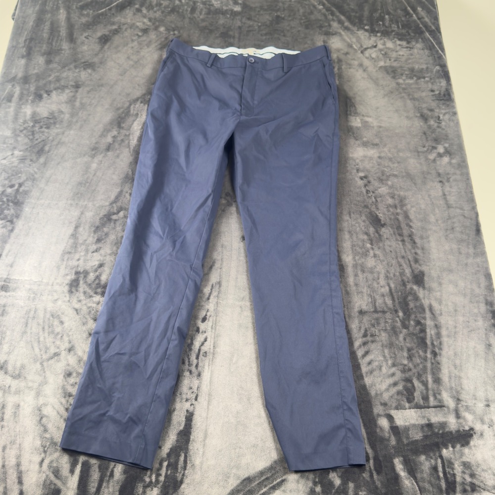 Peter Millar eb66 Performance Pants Mens 36/32 Blue Classic Fit Golf Trousers